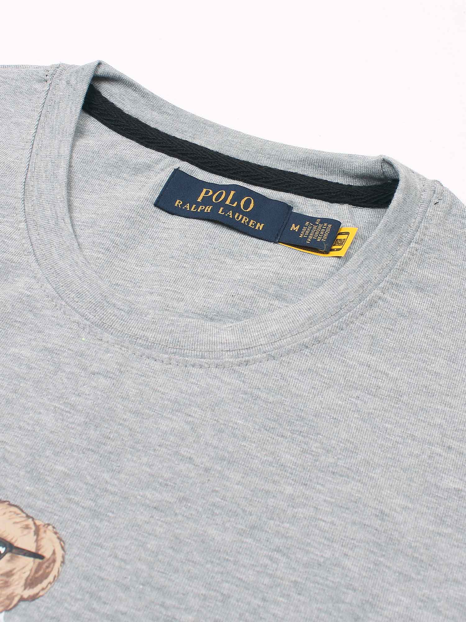 Brandahub T-shirts PRL bear T Shirt-heather grey