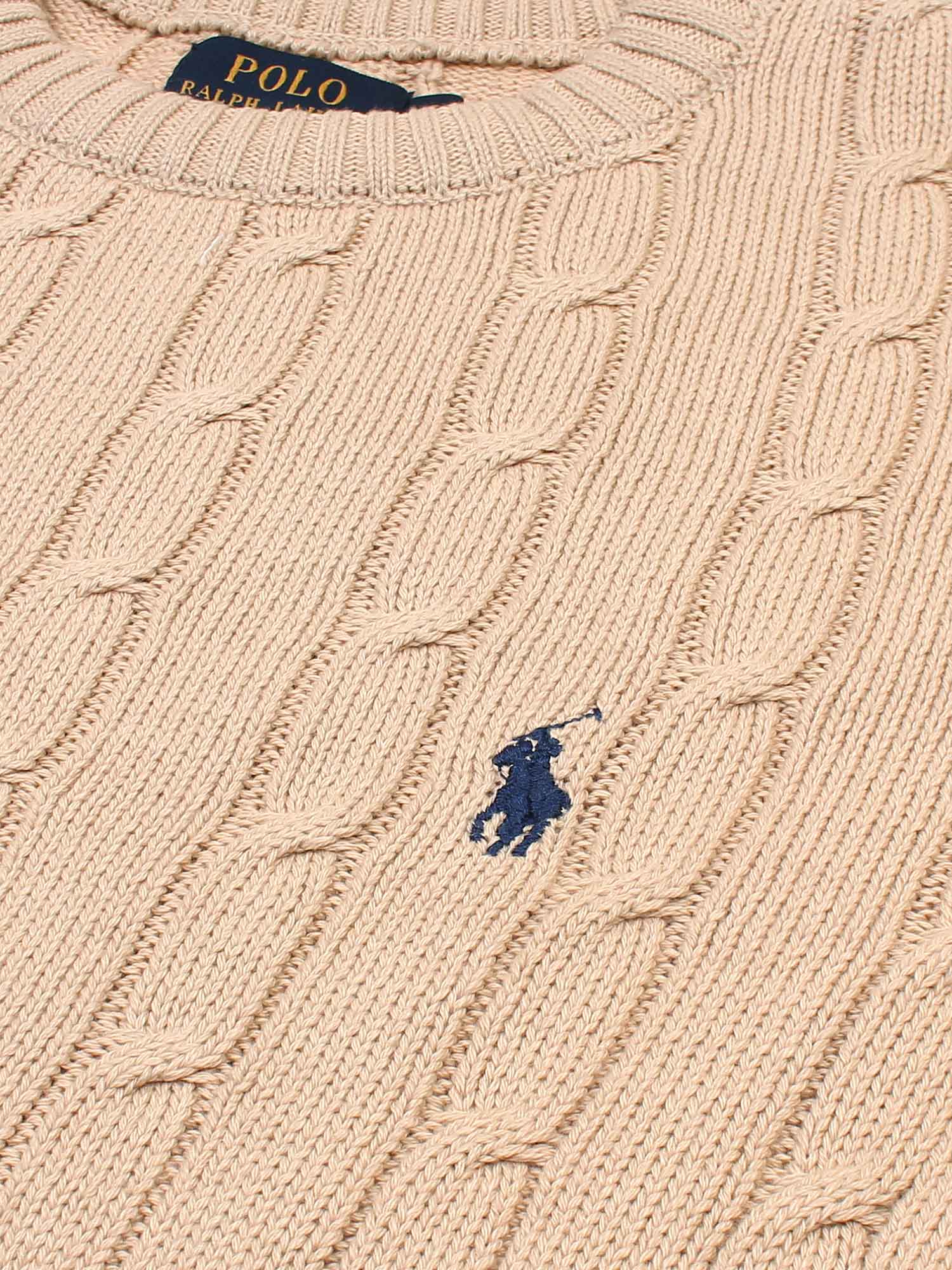 RL Cable-Knit Cotton Sweater (cream)