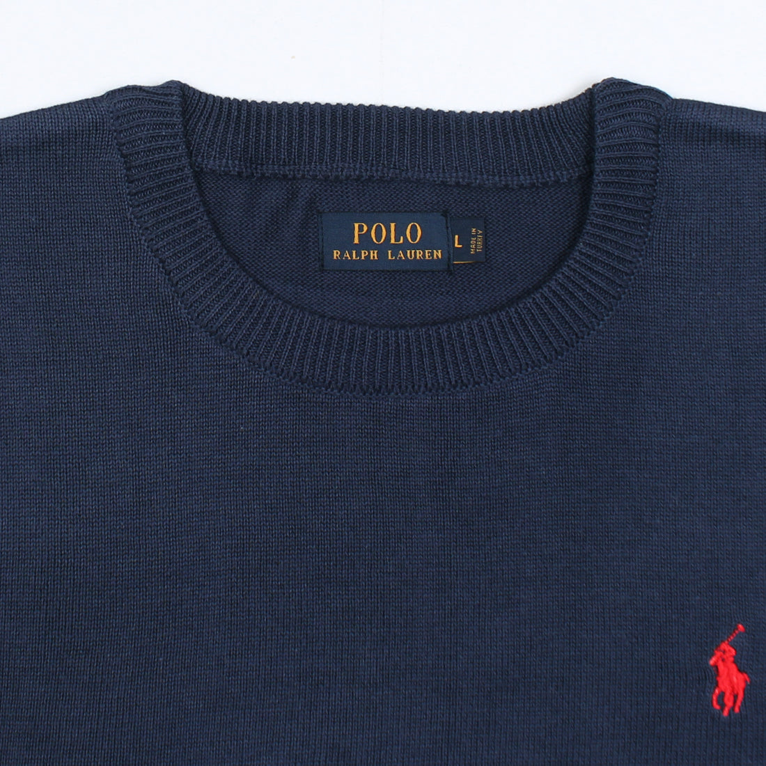 RL Crew neck Cotton Sweater (navy blue)