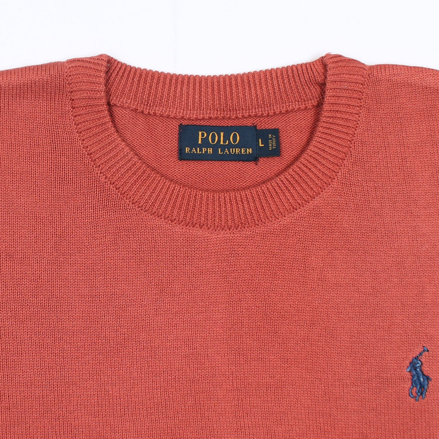 RL Crew neck Cotton Sweater (carrot)
