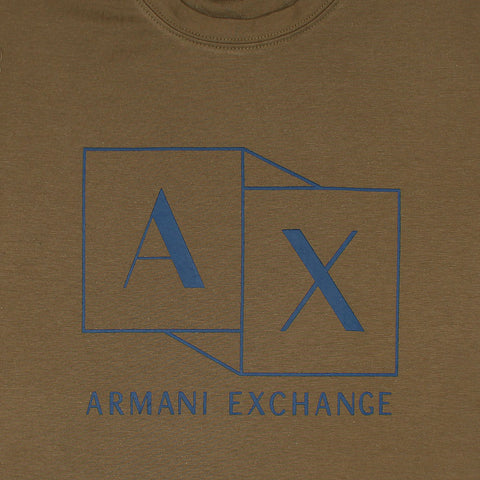 AX Printed tshirt-camel brown