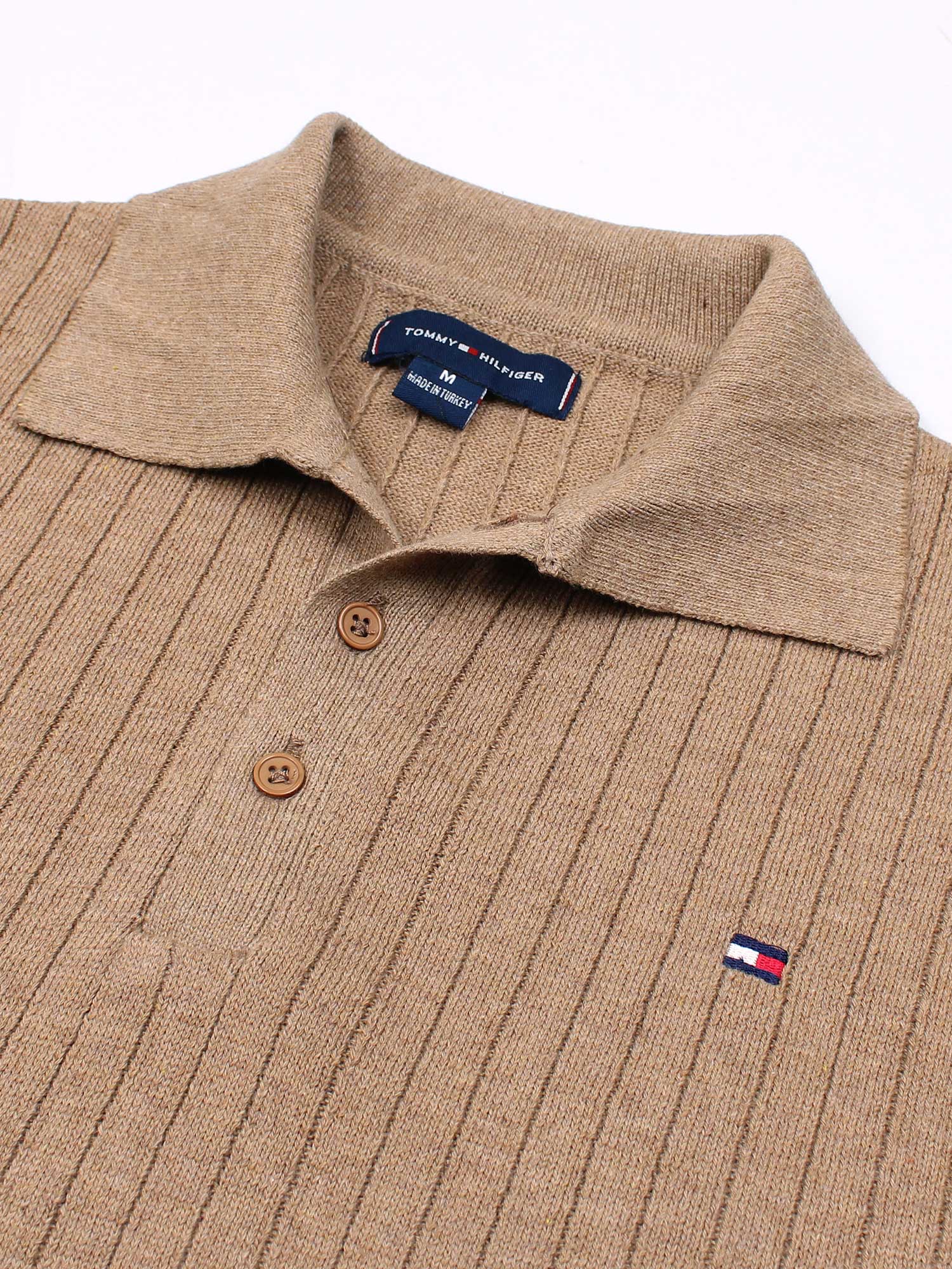 Th knit polo- khaki