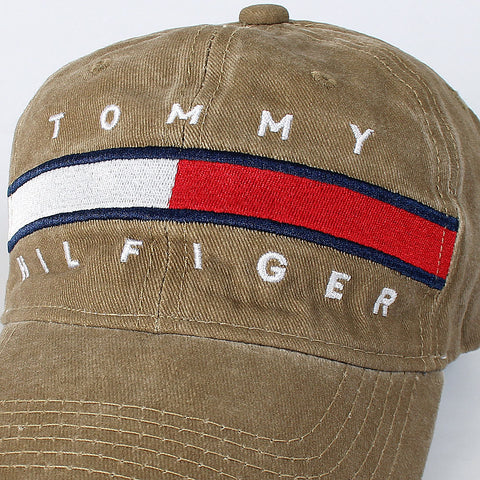 Th Cap Emb Brown