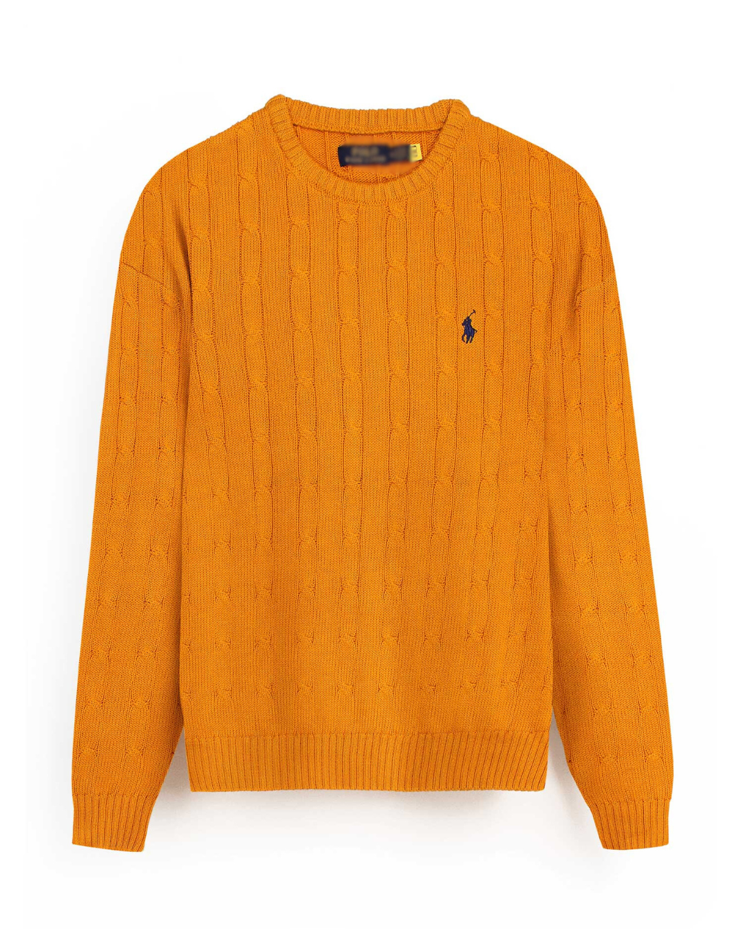 RL Cable-Knit Cotton Sweater (orange)