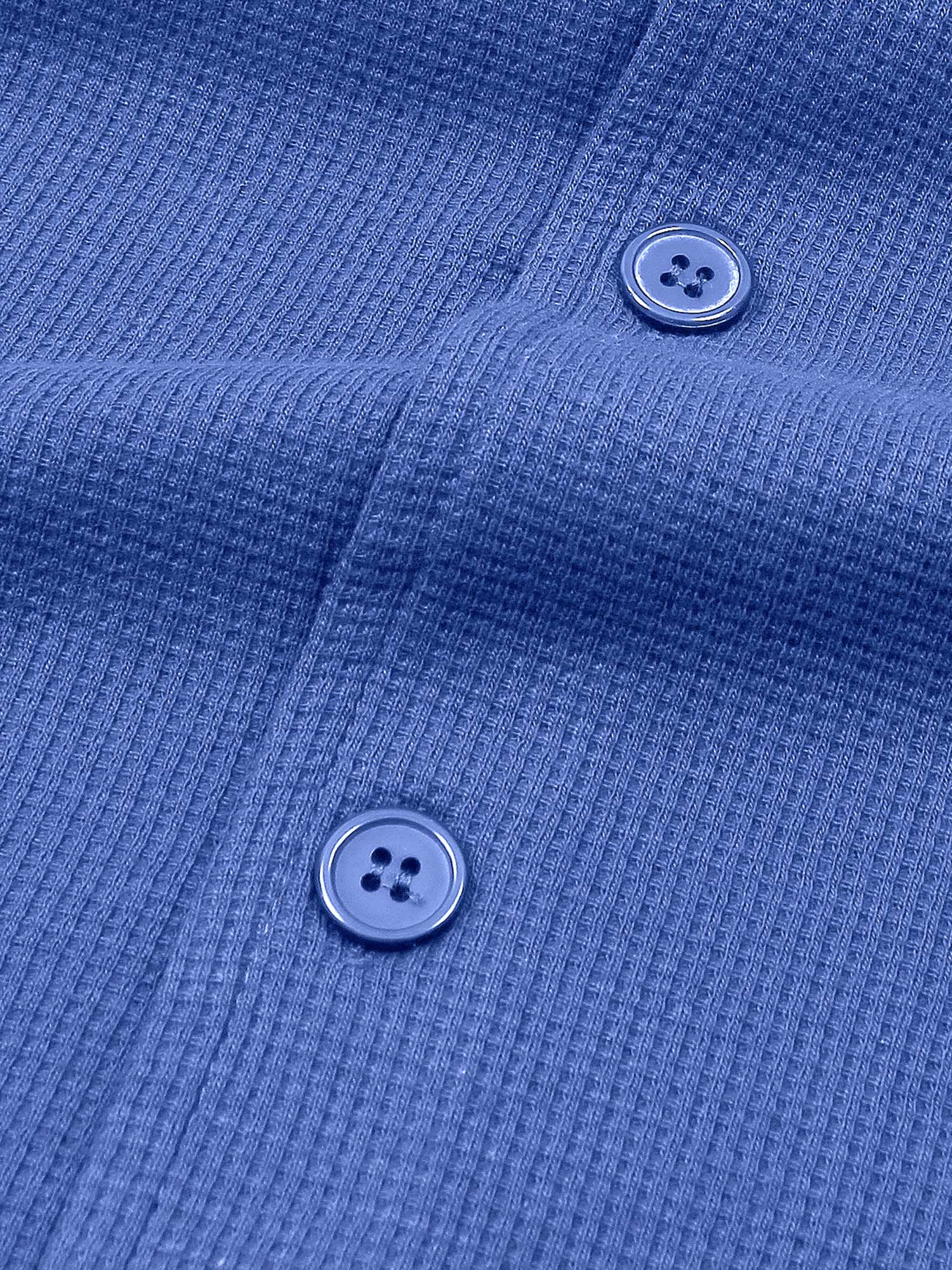 Brandahub polo shirts Premium Zr Waffle knit Resort collar shirt-(blue)