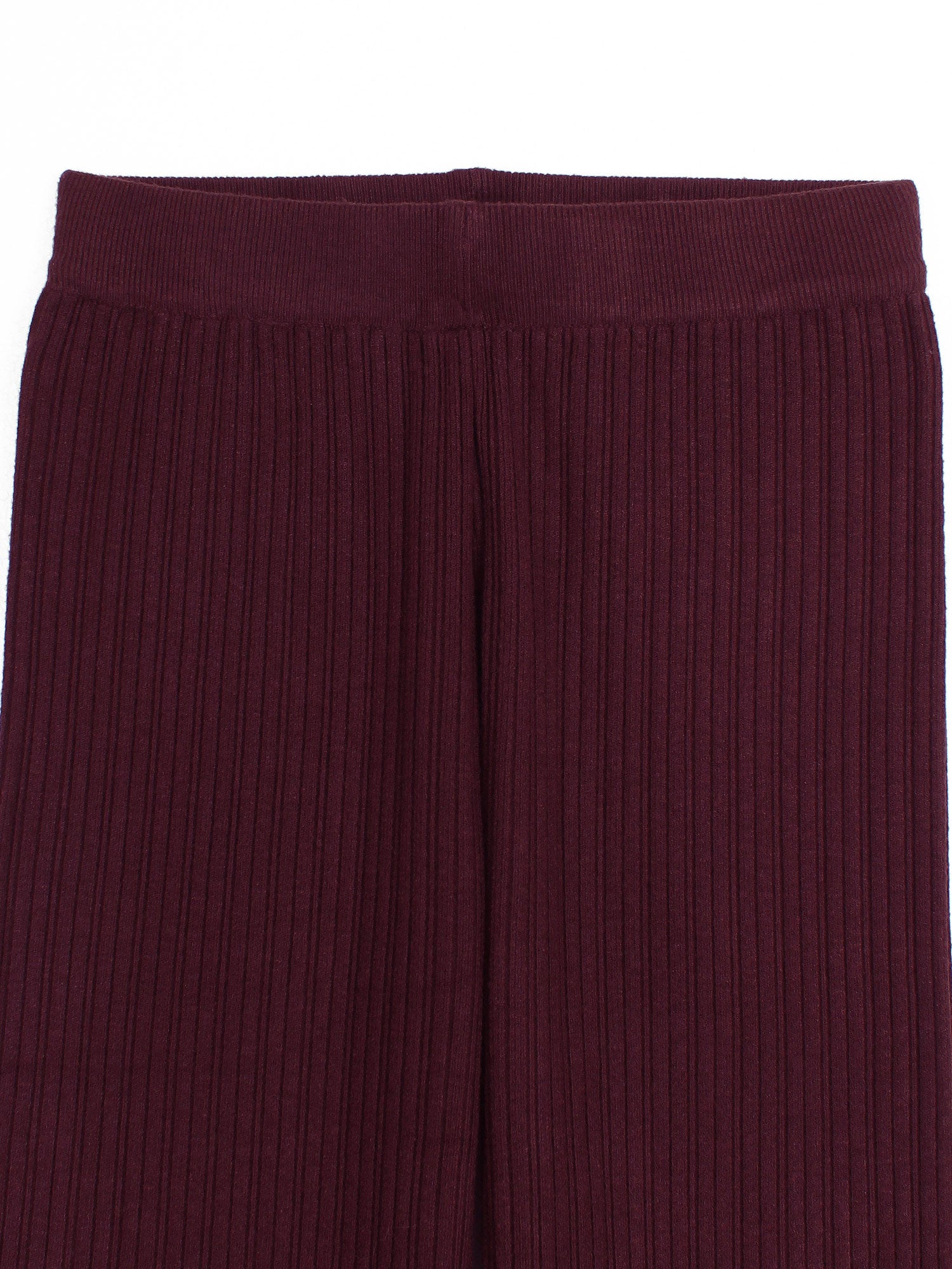 The Kensington Funnel-Neck Ribbed Set (Burgundy)