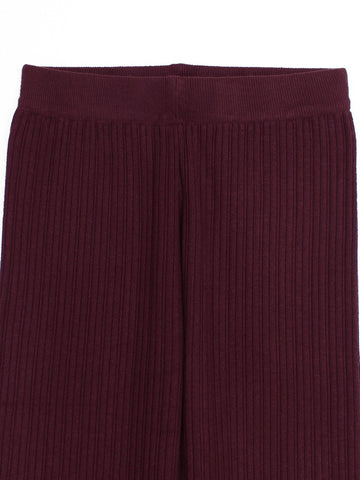 The Kensington Funnel-Neck Ribbed Set (Burgundy)