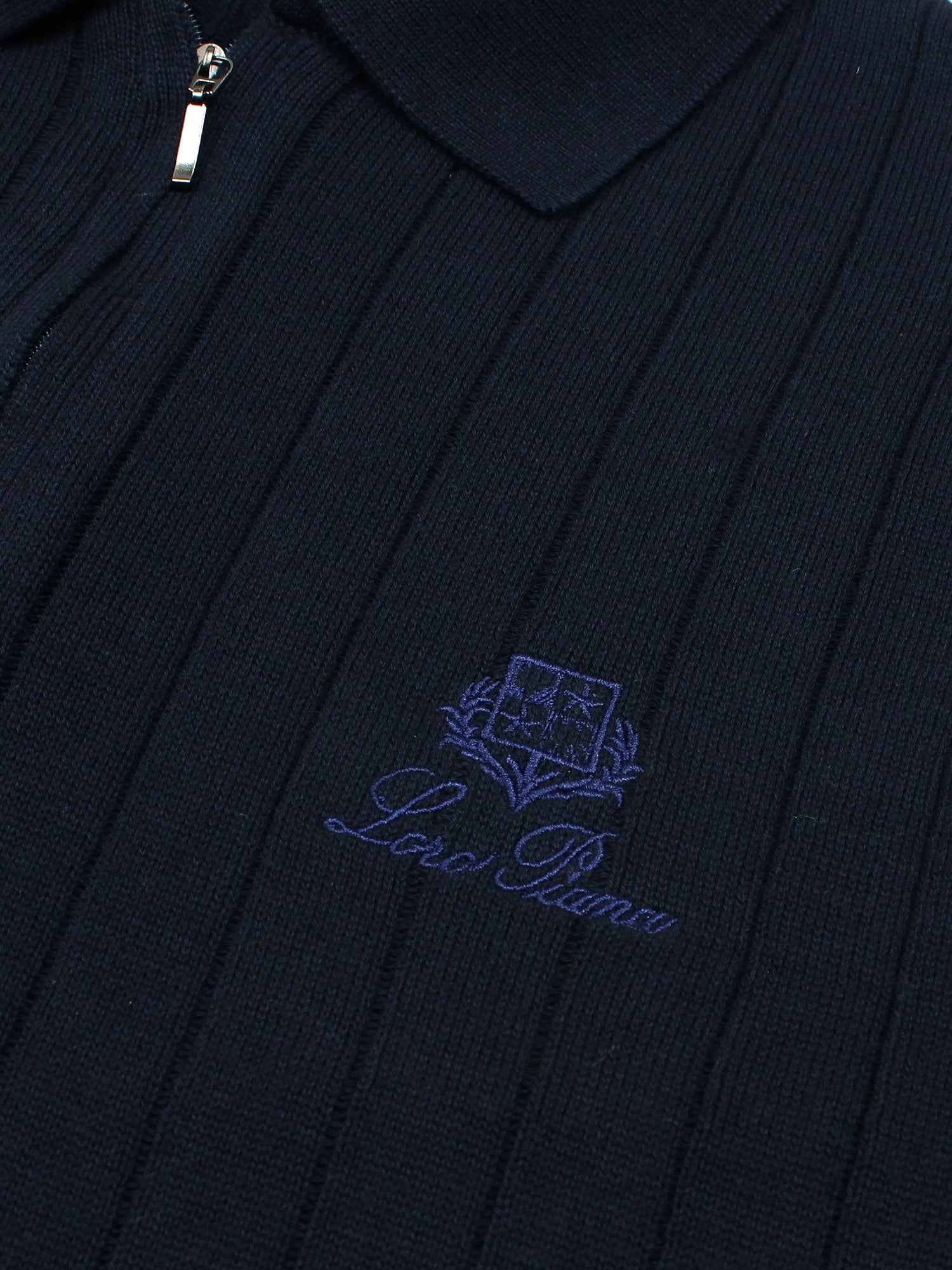 LP knit polo- navy blue