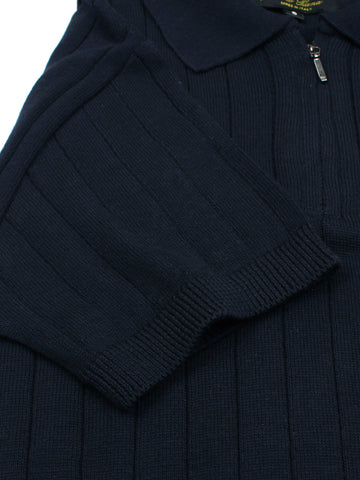 LP knit polo- navy blue