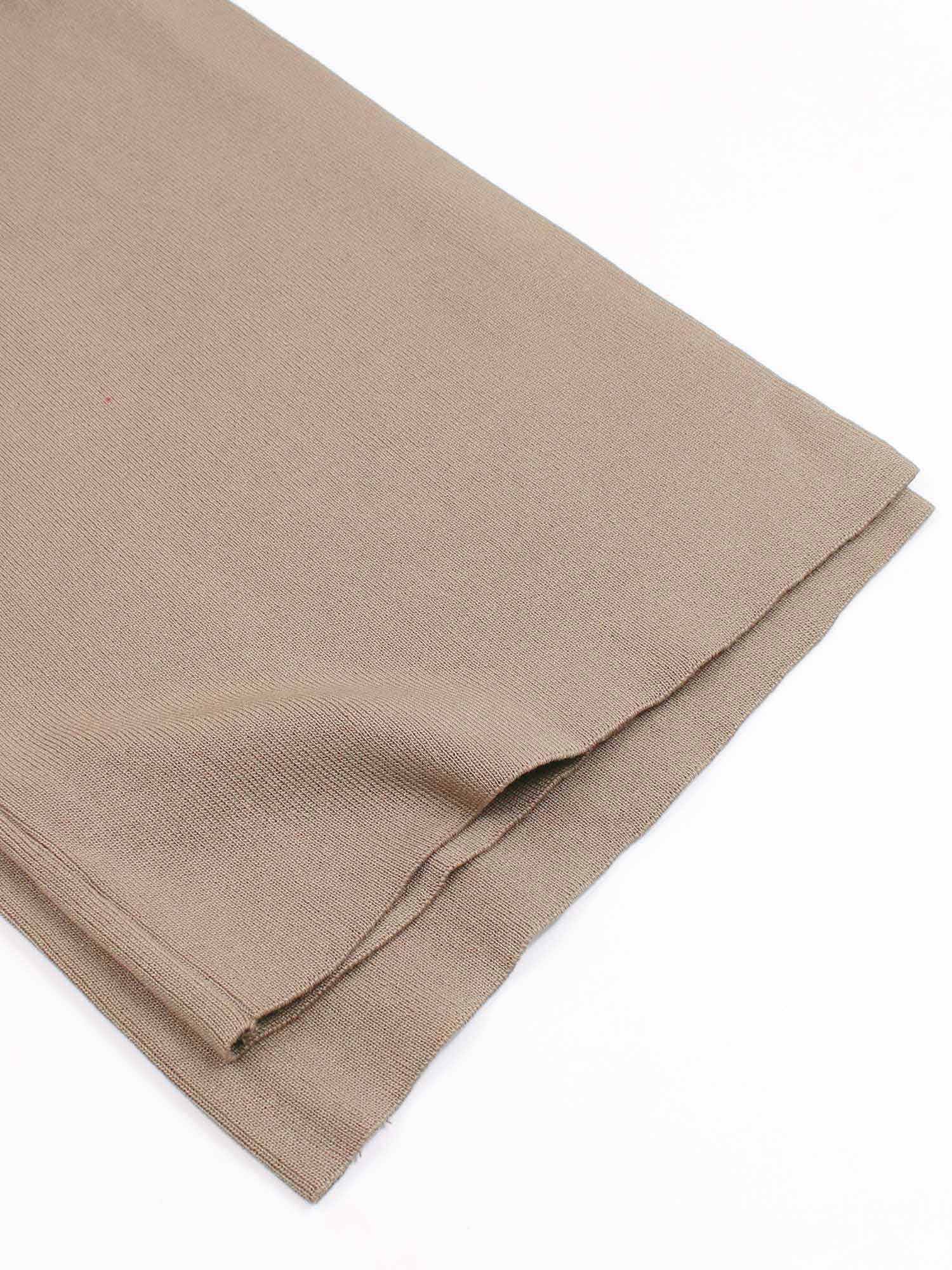 The Geo-Block Poncho Knit Set (Taupe & Cream)
