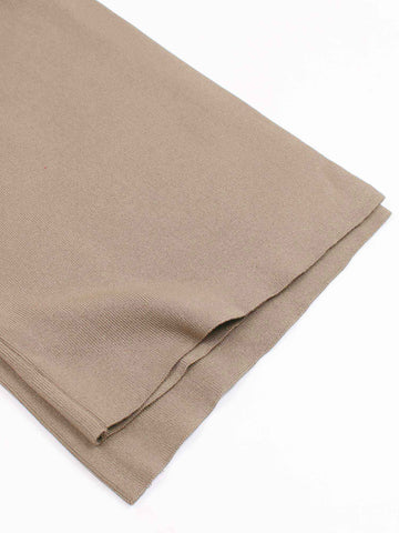The Geo-Block Poncho Knit Set (Taupe & Cream)