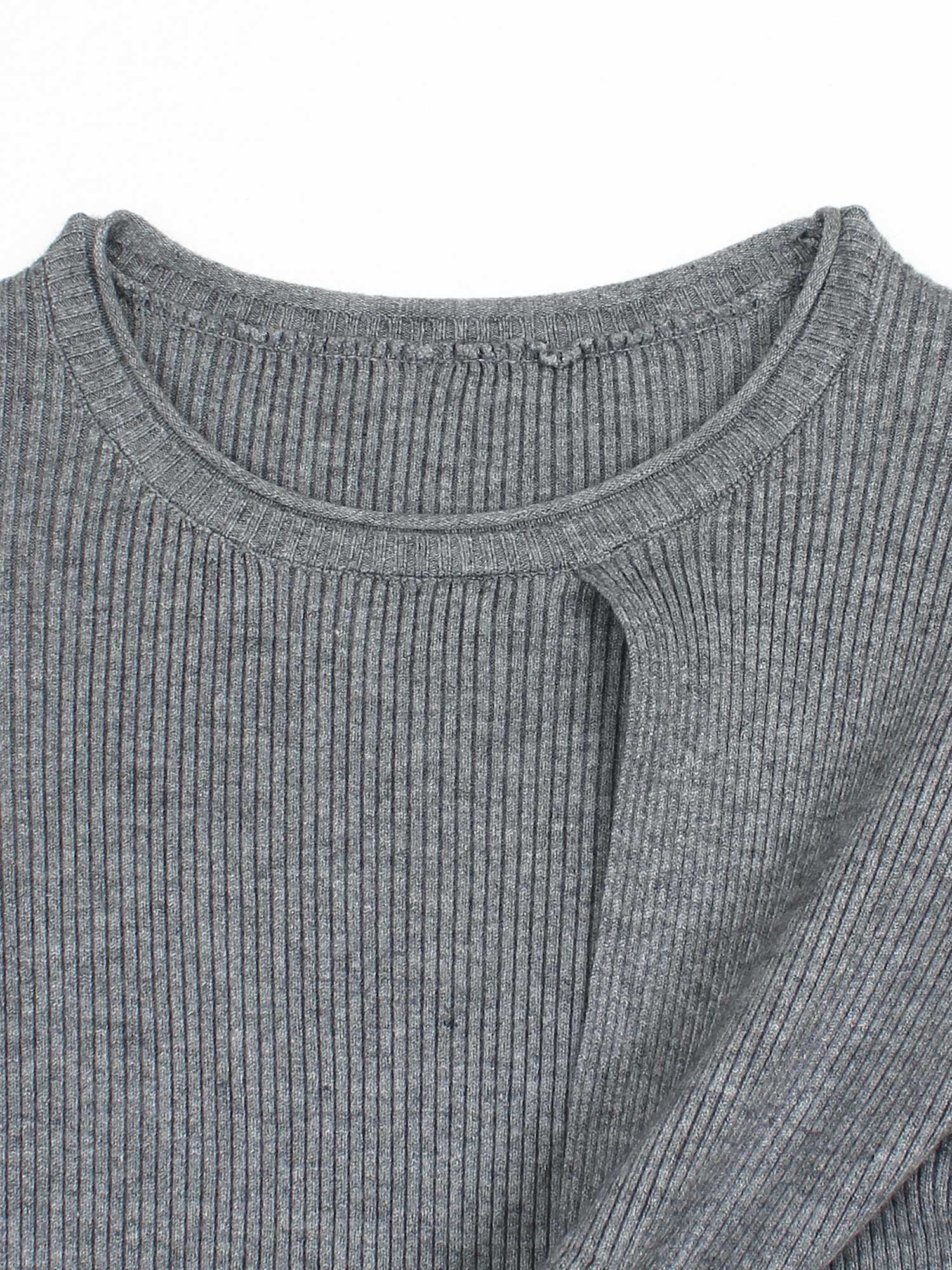 The Aura Asymmetrical Tie-Knit Set (grey)