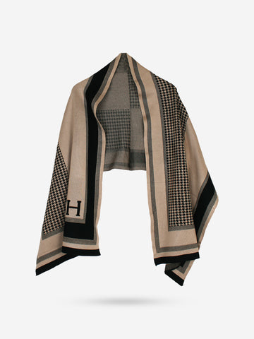 The Heritage Houndstooth 3-Piece Knit Set (Beige)