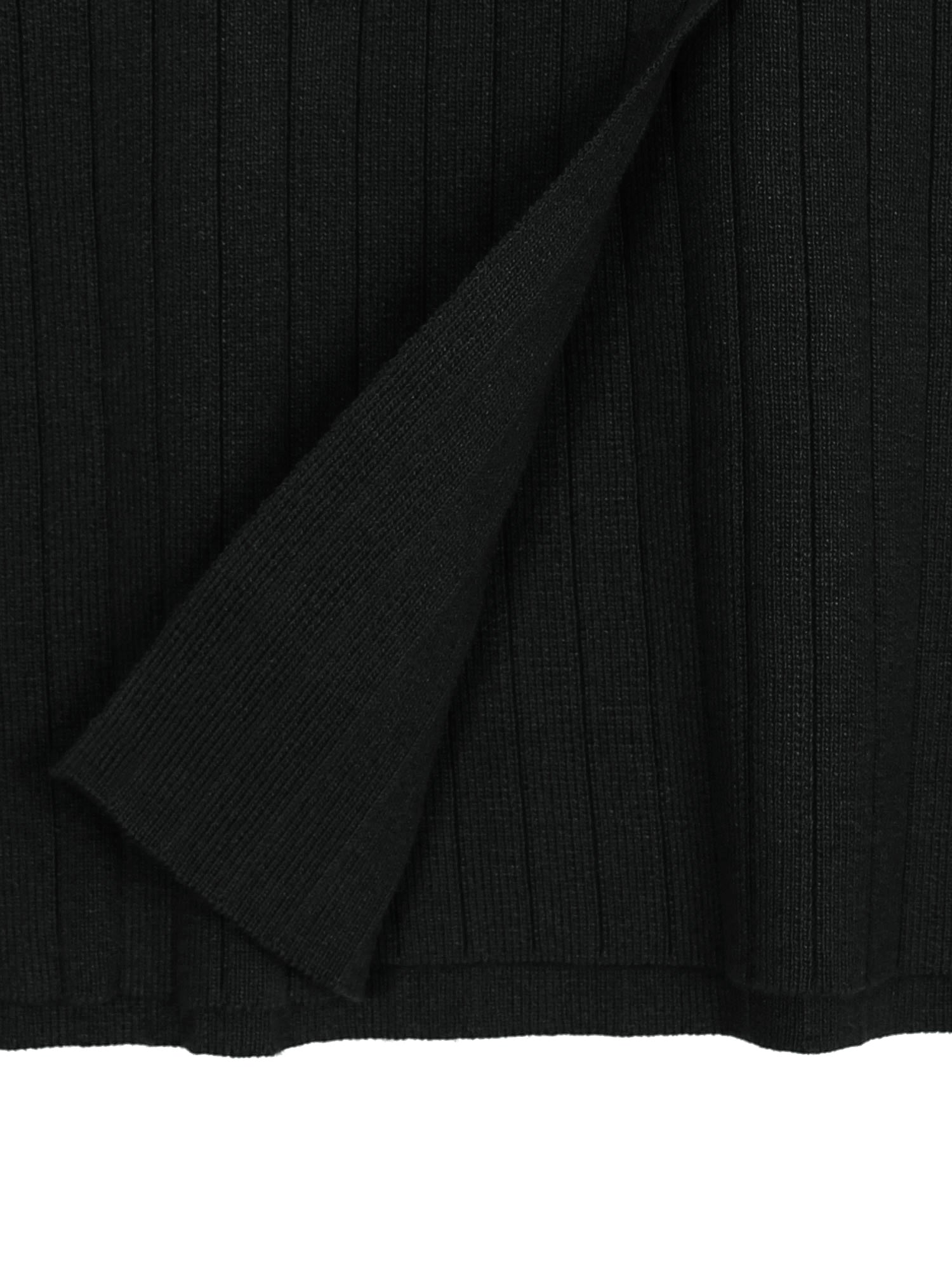 The Riviera Scallop-Trim Knit Set (black)