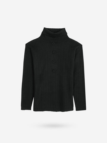The Kensington Funnel-Neck Ribbed Set (black)