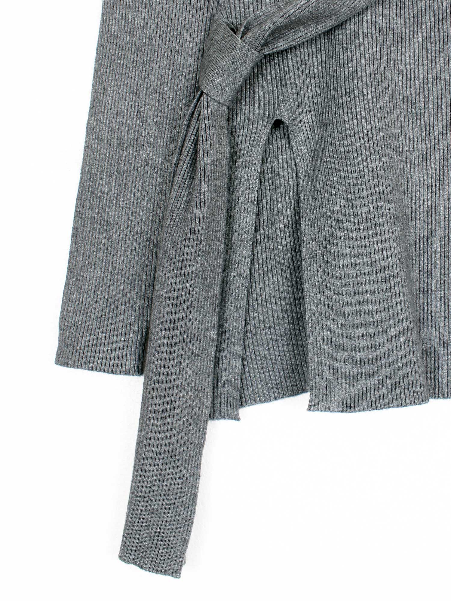 The Aura Asymmetrical Tie-Knit Set (grey)