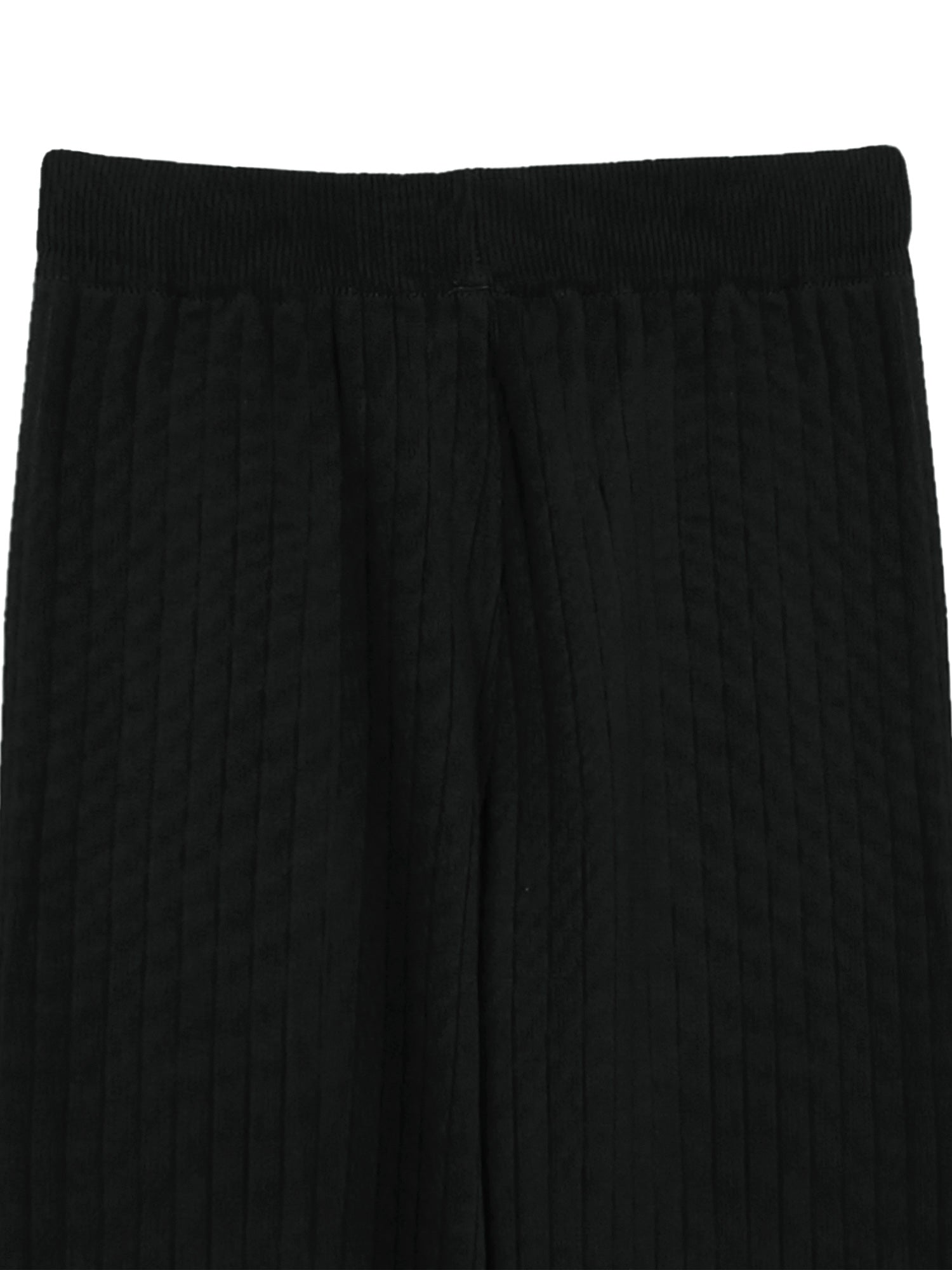 The Riviera Scallop-Trim Knit Set (black)