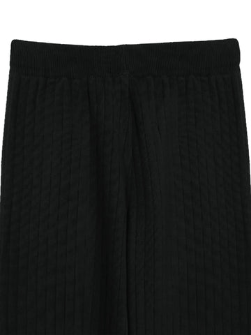 The Riviera Scallop-Trim Knit Set (black)