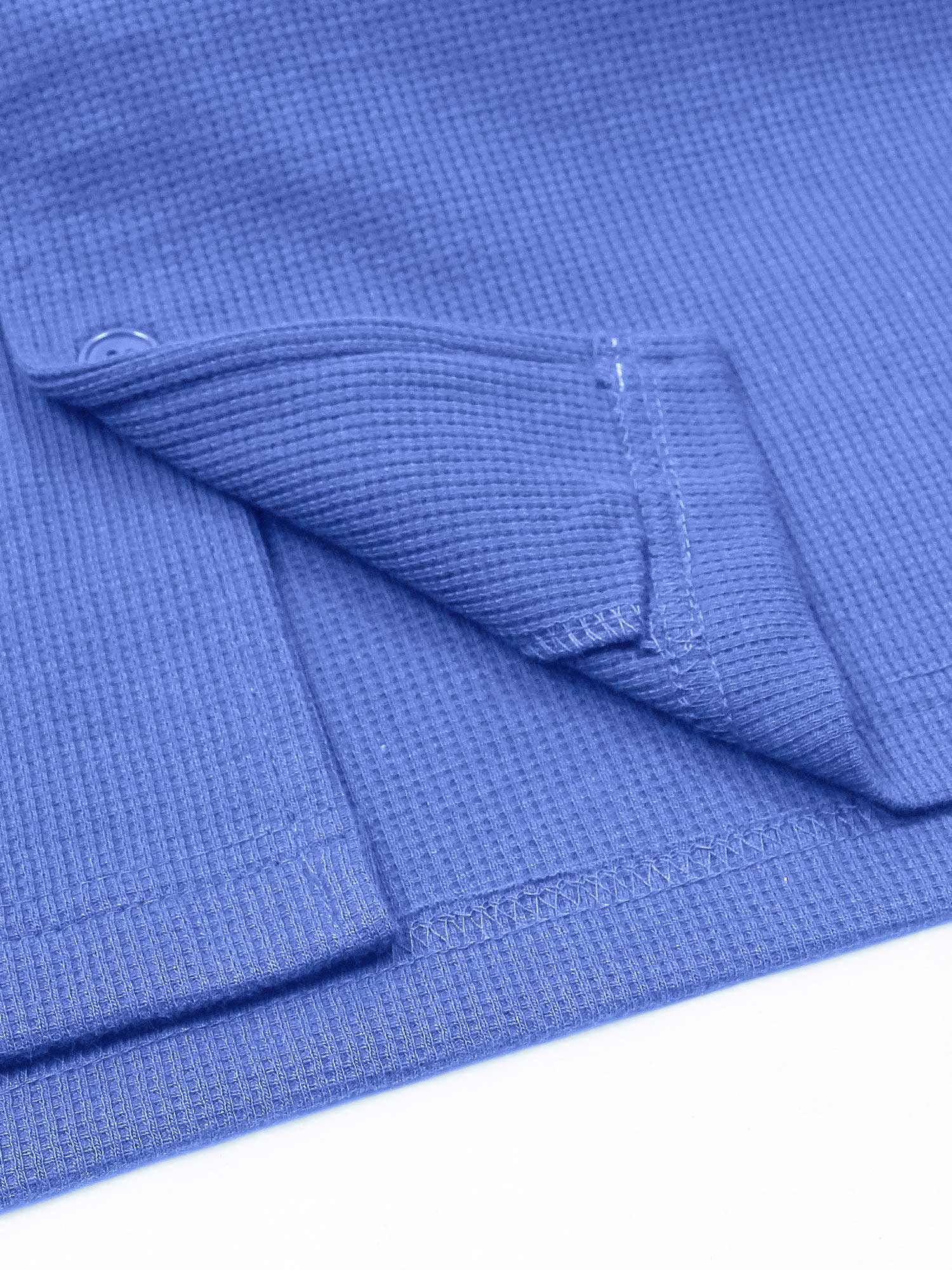 Brandahub polo shirts Premium Zr Waffle knit Resort collar shirt-(blue)