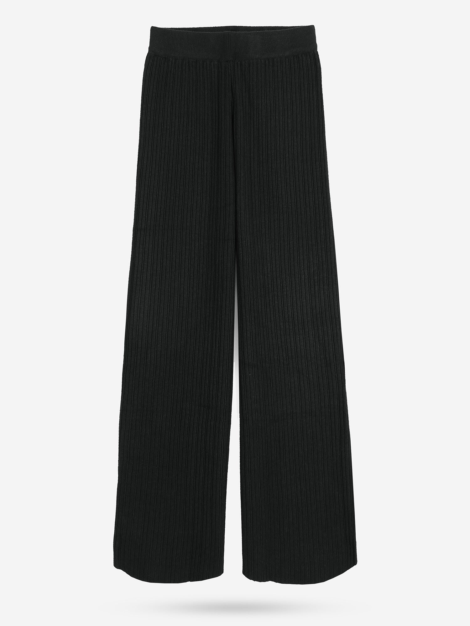 The Kensington Funnel-Neck Ribbed Set (black)