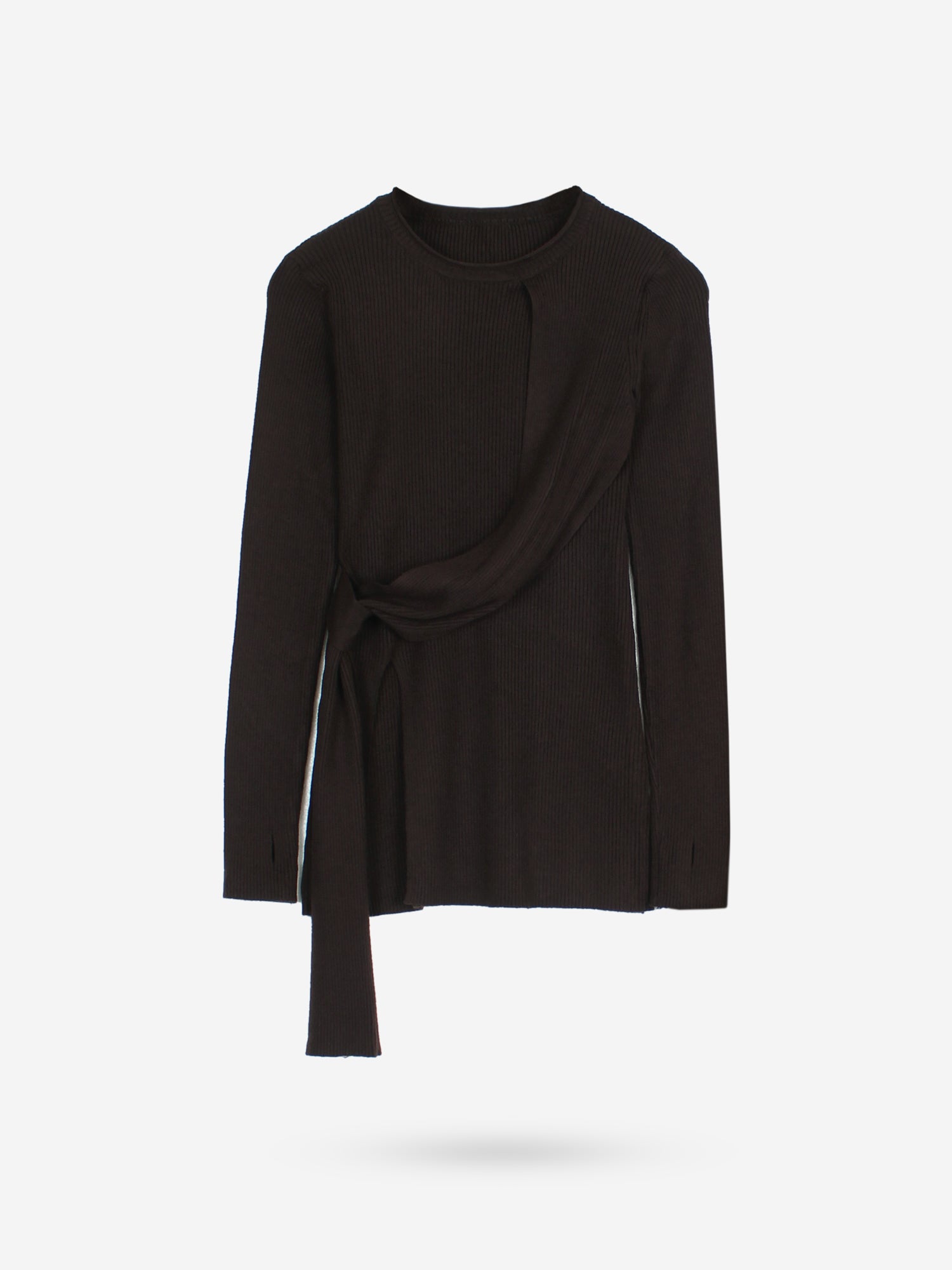 The Aura Asymmetrical Tie-Knit Set (black)