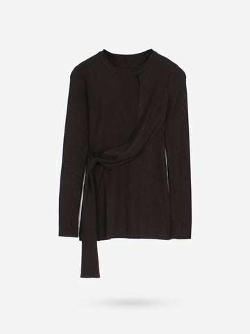 The Aura Asymmetrical Tie-Knit Set (black)
