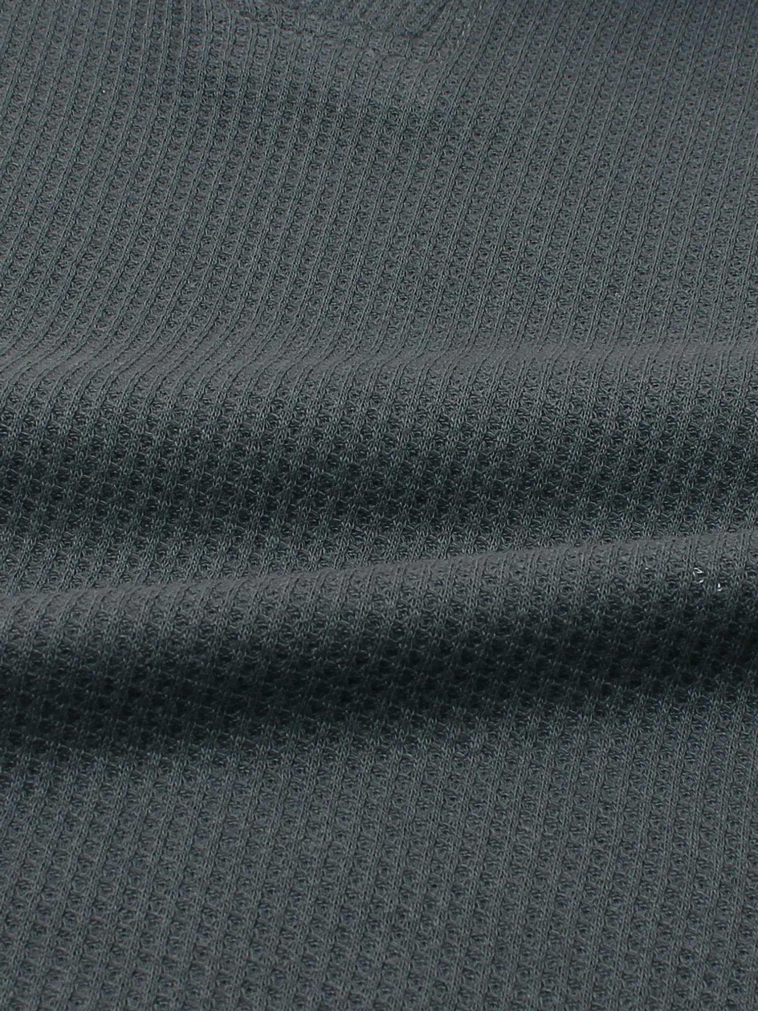 Brandahub polo shirts Premium Zr Waffle knit johnny collar polo-(grey)