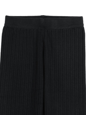 The Kensington Funnel-Neck Ribbed Set (black)