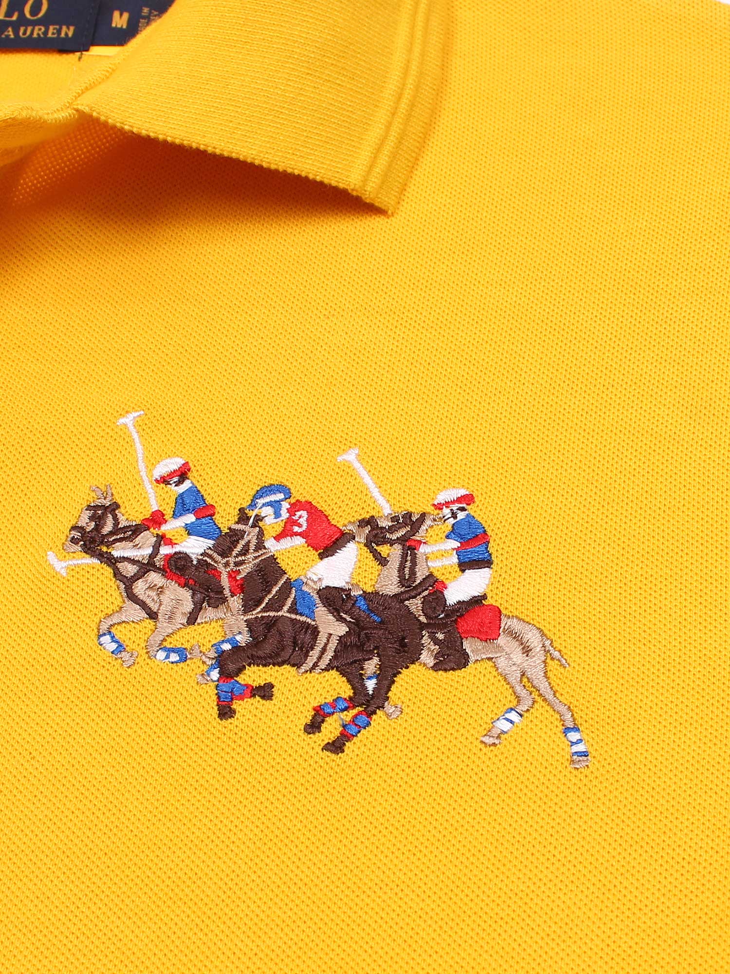 RL triple pony polo-Yellow