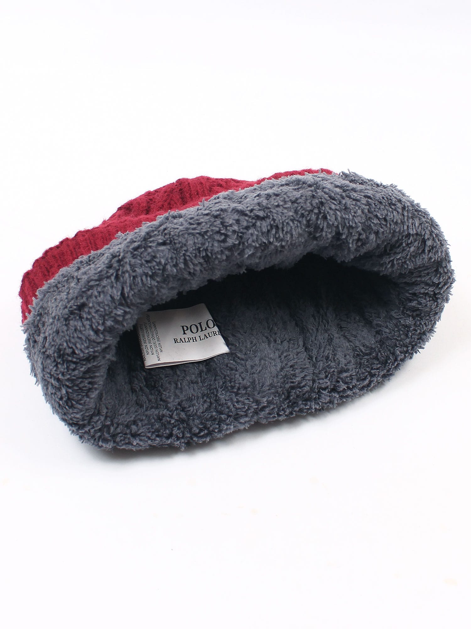 brandahub caps free size Rl Cable Knit Beanie (Maroon)