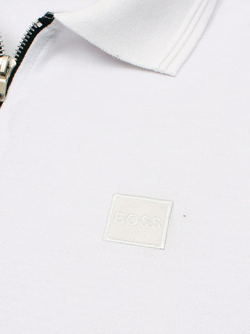 Hb zip polo-white