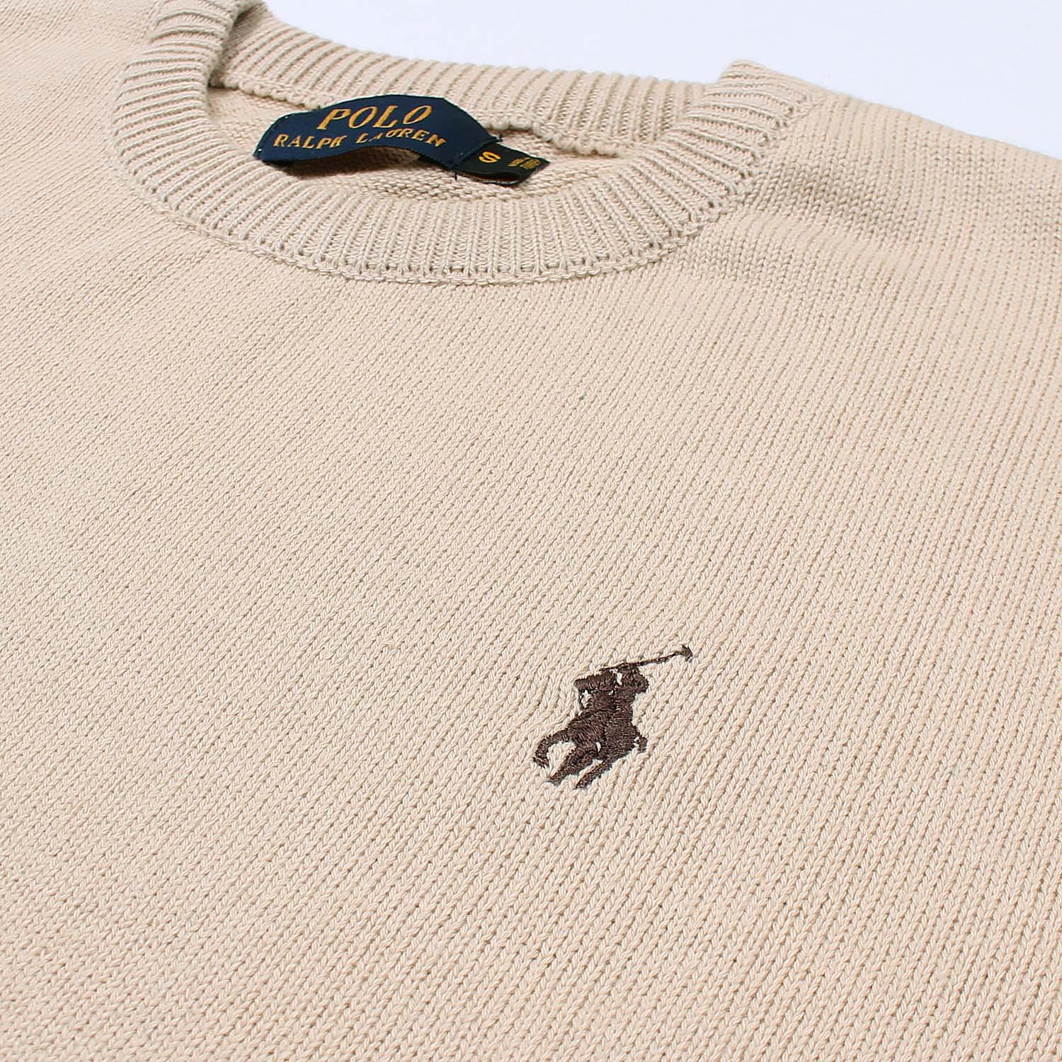 RL Crew neck Cotton Sweater (beige/biscuit)