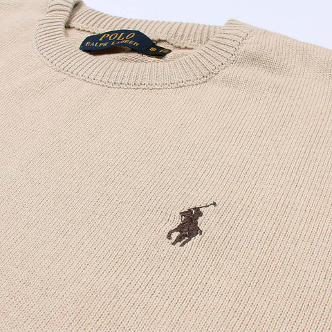 RL Crew neck Cotton Sweater (beige/biscuit)