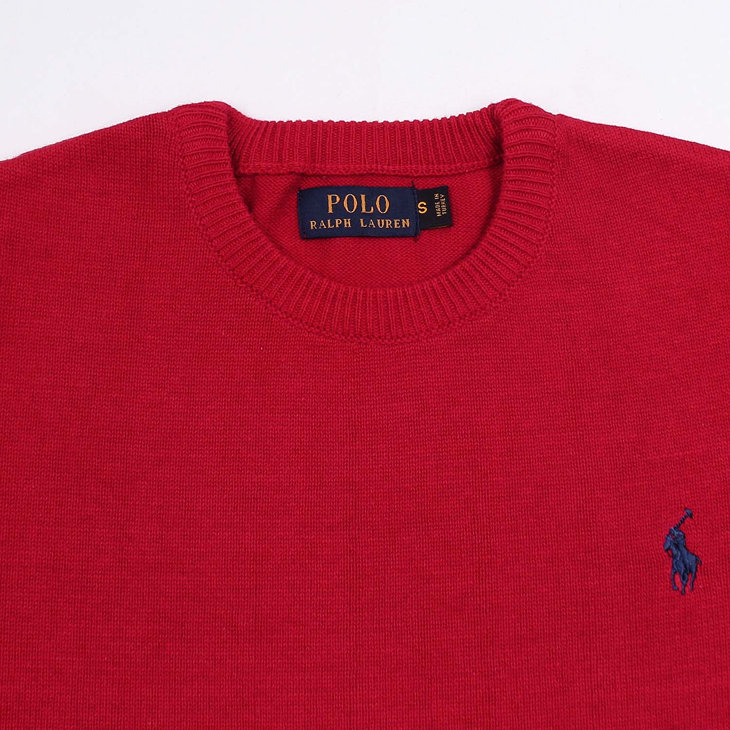 RL Crew neck Cotton Sweater (red)