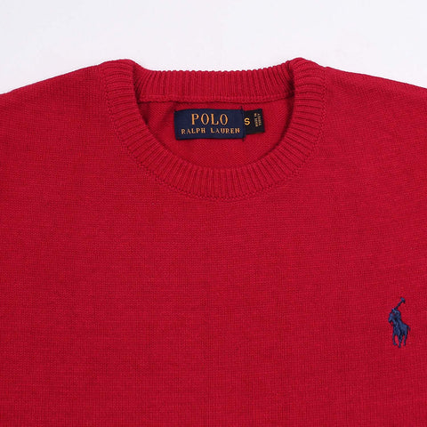 RL Crew neck Cotton Sweater (red)