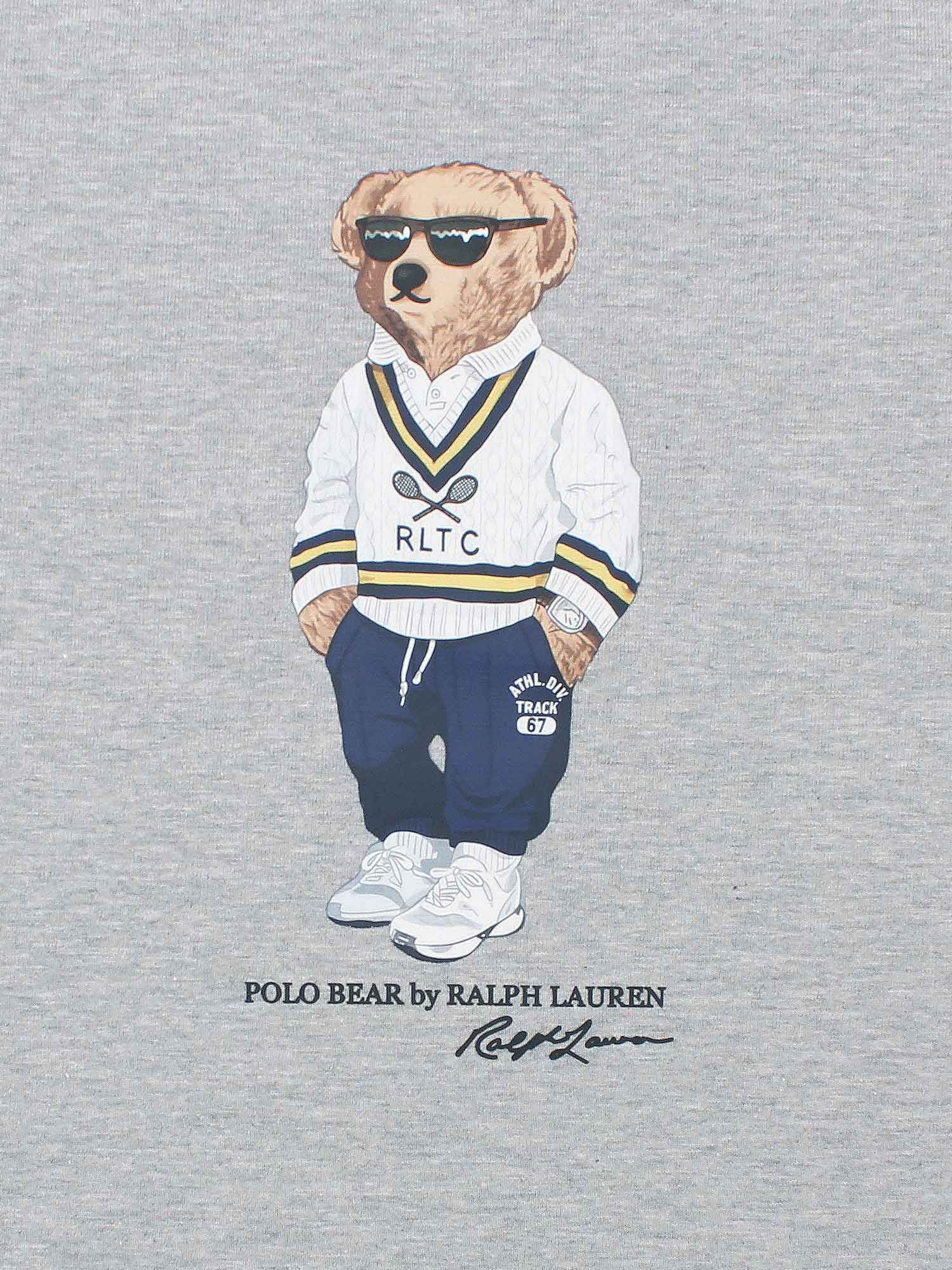 Brandahub T-shirts PRL bear T Shirt-heather grey