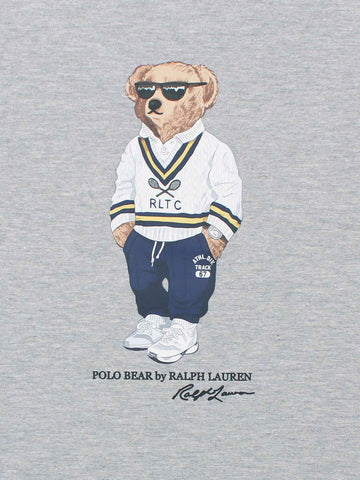 Brandahub T-shirts PRL bear T Shirt-heather grey