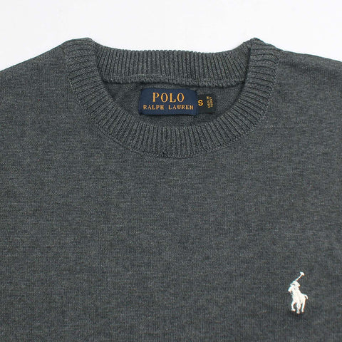 RL Crew neck Cotton Sweater (dark grey)