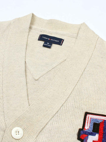T-H Cotton Cardigan (Beige)