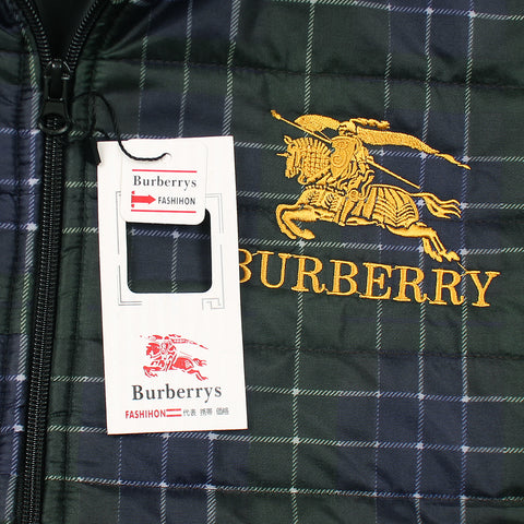 Bb green check puffer - brandahub