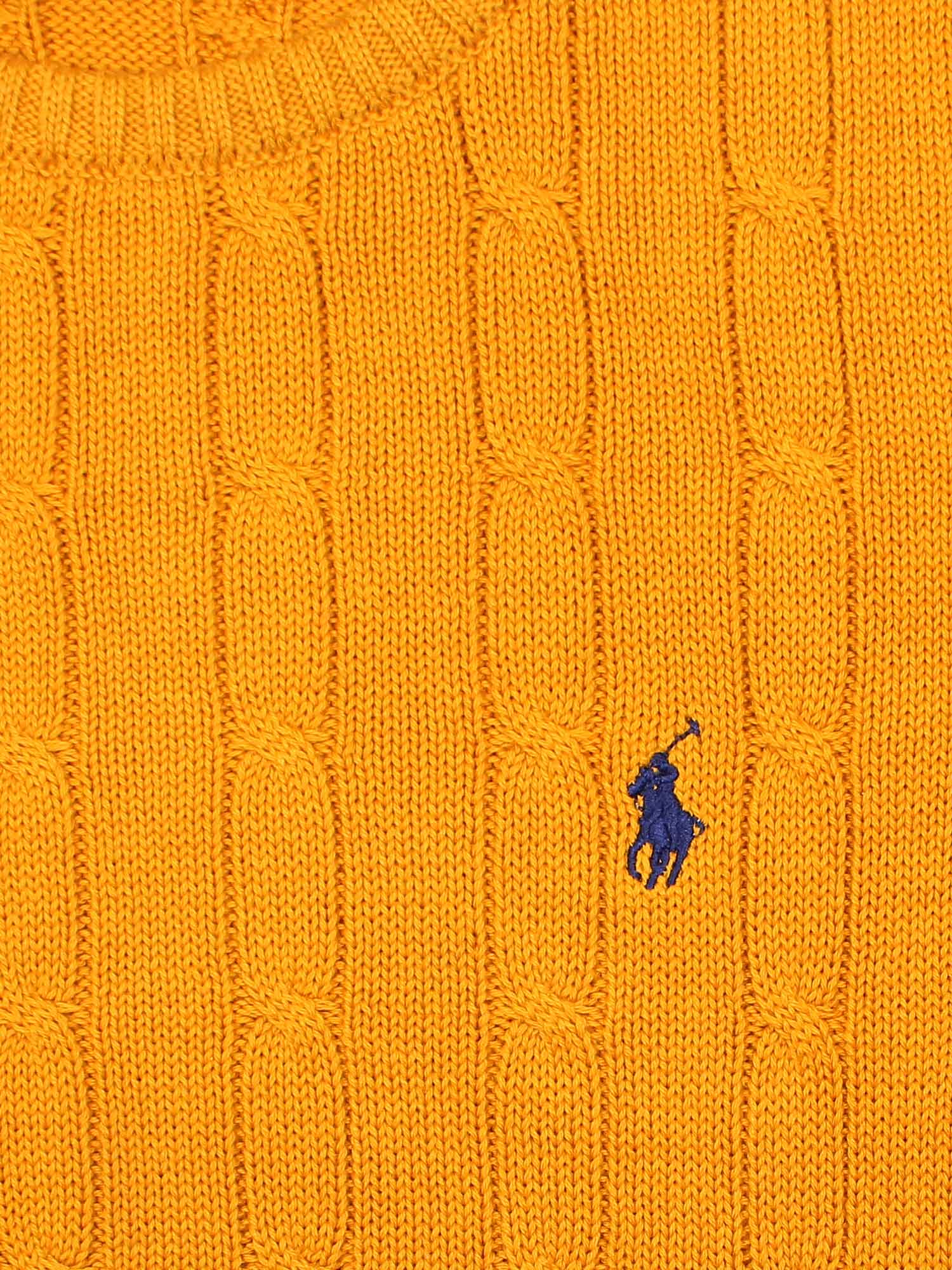 RL Cable-Knit Cotton Sweater (orange)