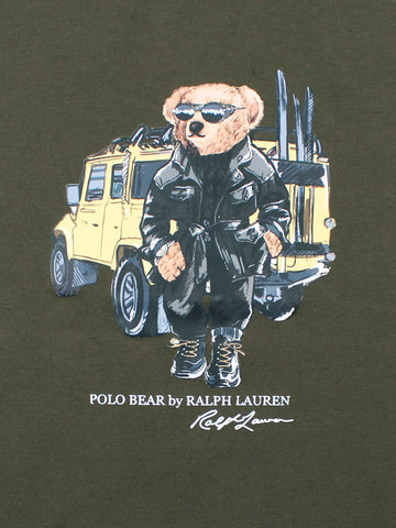 Brandahub T-shirts PRL bear T Shirt-Olive green