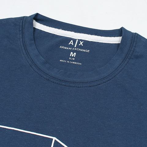 AX Printed tshirt-navy blue