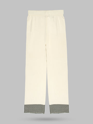 The Heritage Houndstooth 3-Piece Knit Set (Cream)
