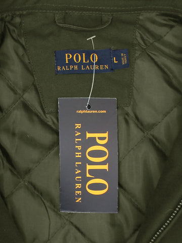 PRL Cotton Twill Jacket (collar) (olive green) - brandahub