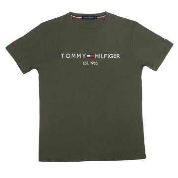 TH Emb T Shirt-olive green