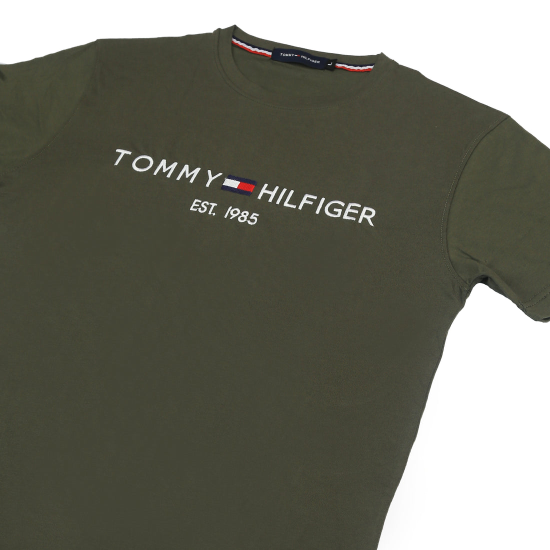 TH Emb T Shirt-olive green