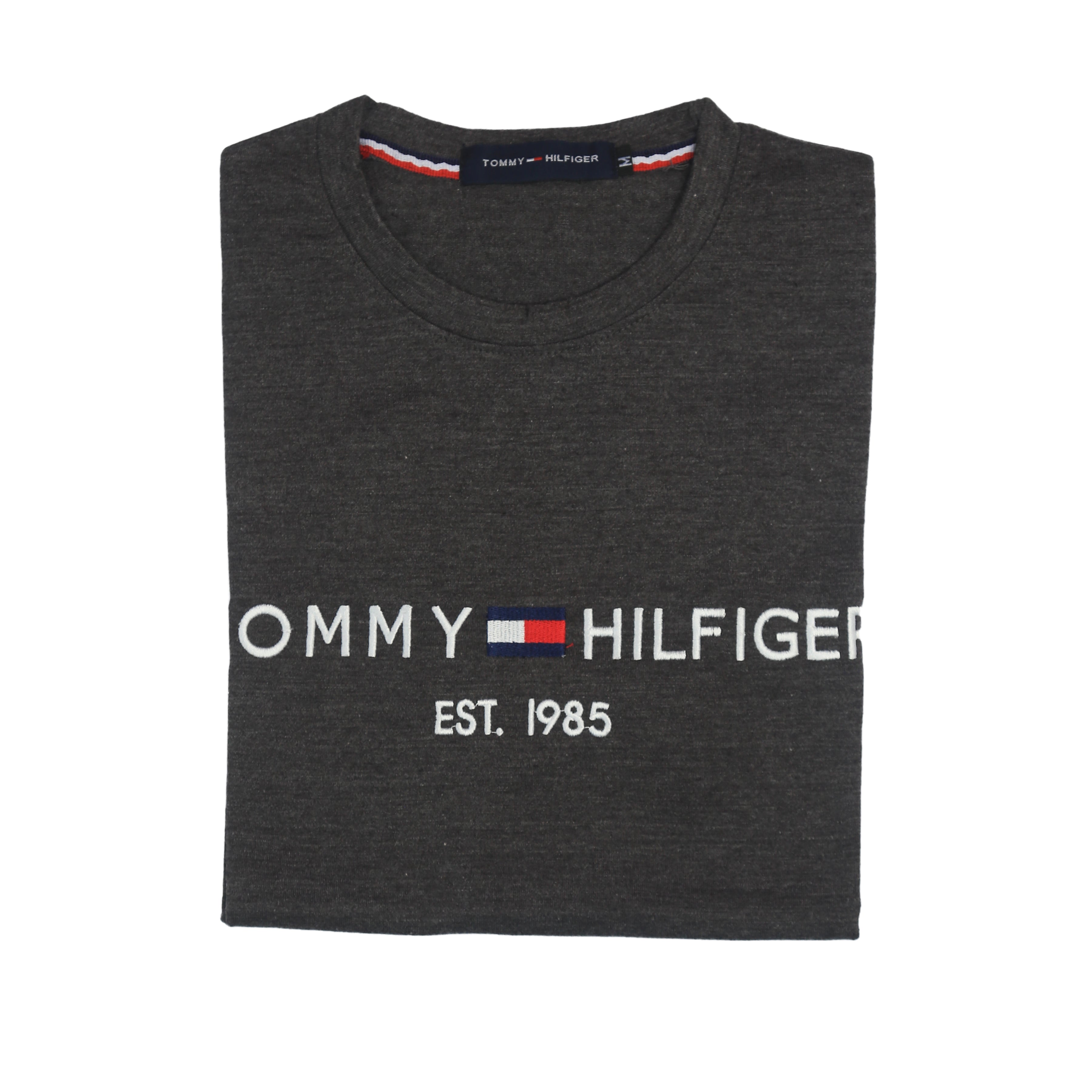 TH Emb T Shirt-drak heather grey