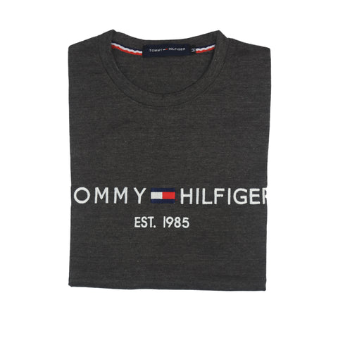 TH Emb T Shirt-drak heather grey - brandahub