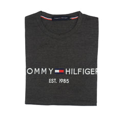 TH Emb T Shirt-drak heather grey